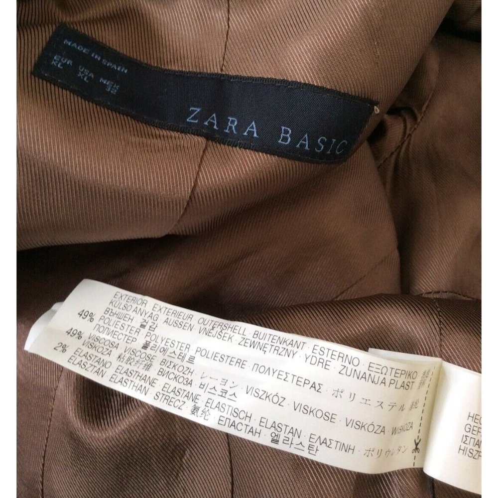 Zara Basic Women's Gray Striped Polyester Blend B… - image 2